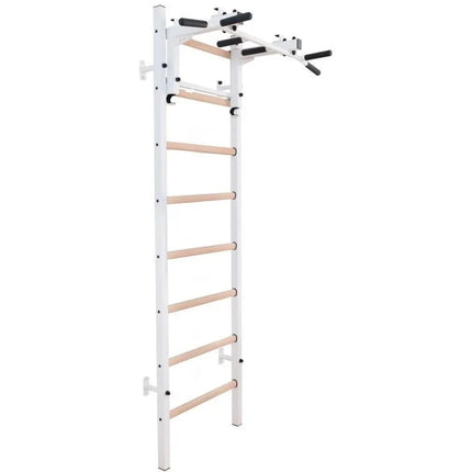 WOODEN AND METAL GYMNASTIC WALL BAR WITH BAR BENCHK 231W