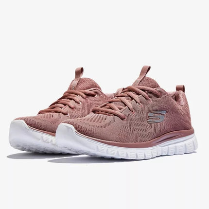 Skechers Graceful Get Connected Pink Women's Sneakers (12615-MVE)