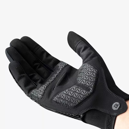 Rockbros dviračių pirštinės pavasario/vasaros/rudens, pilno piršto, dydis: XL - juodos