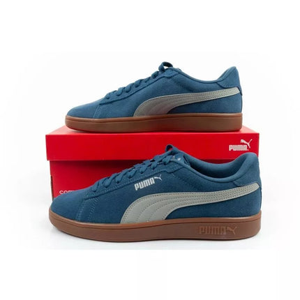 Puma vyriški sportiniai bateliai kedai Smash 3.0 odiniai klasikinio stiliaus madingi mėlyni