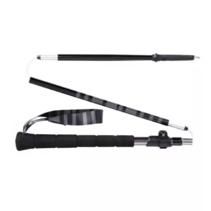 VIKING Kettera Pro ilgos rankenos žygio lazdos 37-135cm, juodos