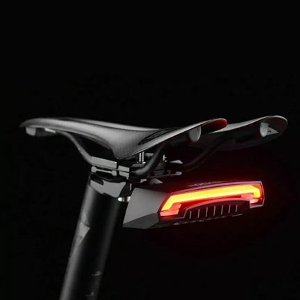 Rockbros LKWD-R1 Galinis dviračio žibintas su lazeriu ir nuotolinio valdymo pulteliu + Micro USB laidas - USB-A - Juodas