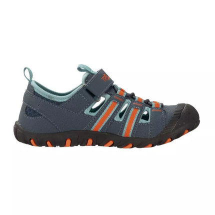 Trollkids Vaikiski Sandefjord Sandal XT Tamsiai mėlyna/Pilkšvai Turkio/Ryškiai Oranžinė Vaikiški Sportiniai Sandalai Berniukams/Mergaitėms (668-110)