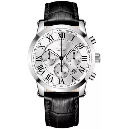 Giewont Chronograph Sapphire Sidabrinis Vyriškas Laikrodis GW6260-A1