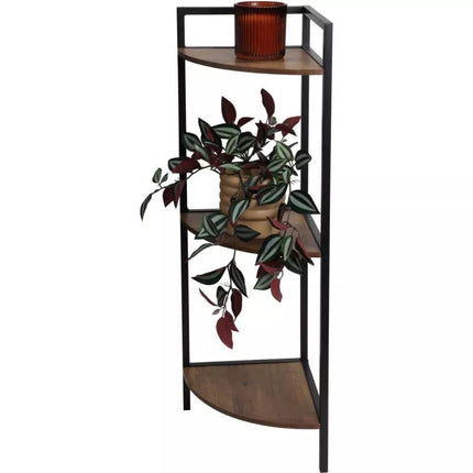 Metalinė kampinė lentyna su 3 lentynomis 23.5x23.5x76cm