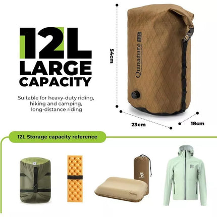 Qunature waterproof bag with valve khaki 12l