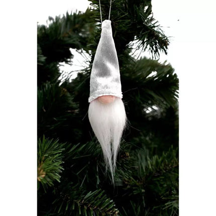 DECORATIVE PENDANT SANTA CLAUS 11CM WHITE