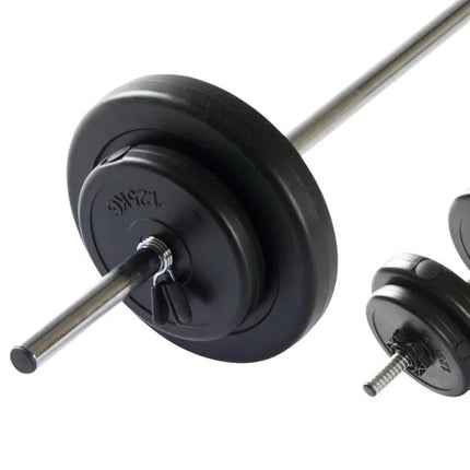 VIRTUFIT ADJUSTABLE BARBELL SET - DUMBBELL SET - 30.5 KG - BLACK