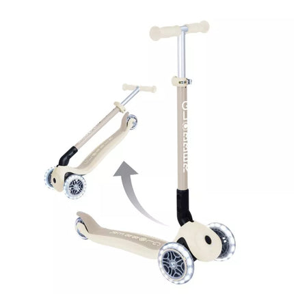 Globber PRIMO FOLDABLE LIGHTS ECOLOGIC scooter - Coconut (696-566-2)