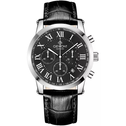 Men's Watch Giewont Chronograph Sapphire Silver Black GW6260-A2