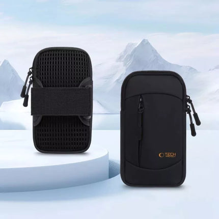 Tech-Protect M6 Universali sporto apyrankė - juoda ir oranžinė