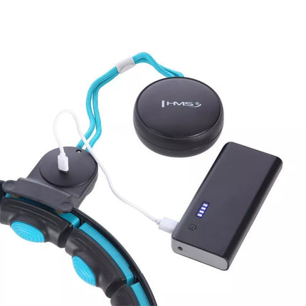 HHM17 HULA HOP BLACK/TURQUOISE WITH MAGNETS AND WEIGHT + HMS COUNTER