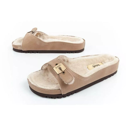 Scholl Iconic MEG Taupe W F303171062 Šlepetės