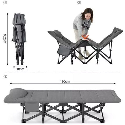 DELUXE JOURNEY FOLDABLE TRAVEL BED 190x70x36.5CM