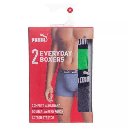 Puma men's boxer briefs 2-Pack green gray comfortable cotton