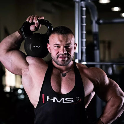 HMS KNV32 juoda, lieto ketaus giria su vinilo danga