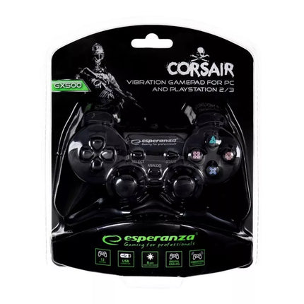 Esperanza EG106 Valdiklis (PC, PS2, PS3; juodas)