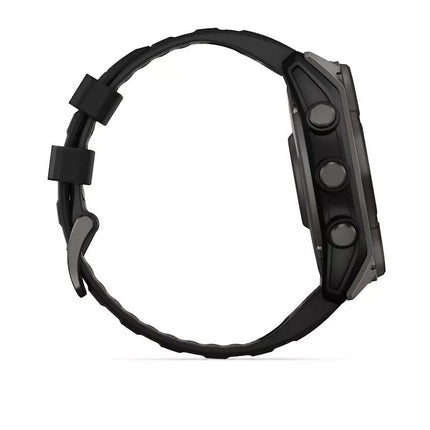 Garmin Fenix 8 Saulės safyrinis titano laikrodis Anglies pilka DLC juodas