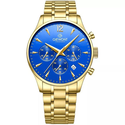 Men's Watch Giewont Chronograph Sapphire Gold Blue GW6310-B5