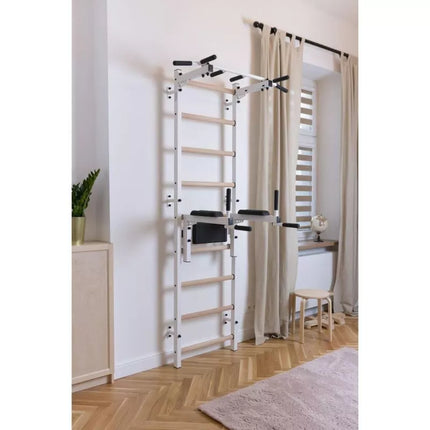 GYMNASTIC LADDER WITH A HAND BAR AND A HANDRAIL FOR EXERCISES BENCHK 722W