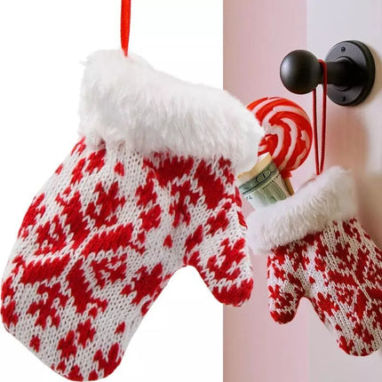 Pakabukas pirštinės formos dovanai 12 cm baltas