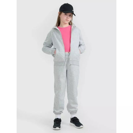 Girls' sweatshirt with a hood, 4F 4FJWMM00TSWSF1861-25M