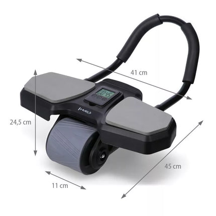 KA10 BLACK ABS WHEEL AUTOMATIC WHEEL FOR EXERCISING THE ABDOMINAL MUSCLES WITH SUPPORT
