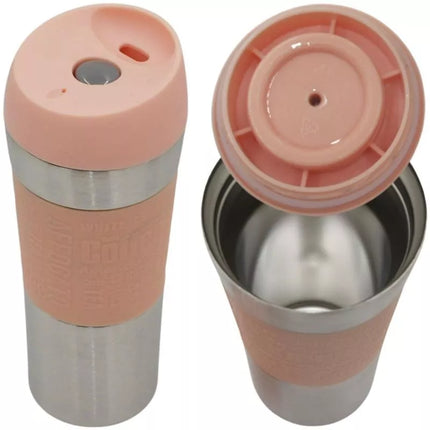 EXCELLENT HOUSEWARE Termo kelioninis puodelis 350 ml Rožinis