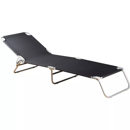 FOLDABLE CAMPING BED BLACK