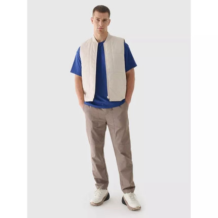 Men's down vest with stand-up collar 4F 4FRAW24TVESM171-12S