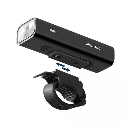 Rockbros 24310006001 Priekinis dviračio žibintas 400 lm + Micro USB laidas - USB-A - Juodas