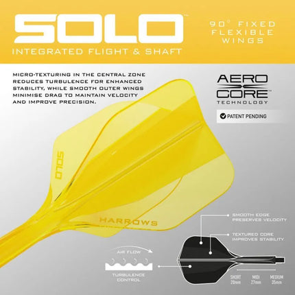 Shaft + Harrows Solo feather - yellow