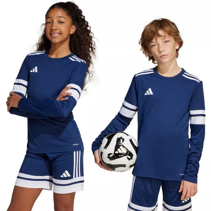 adidas Squadra 25 vaikiški marškinėliai ilgomis rankovėmis tamsiai mėlynos spalvos JJ0049