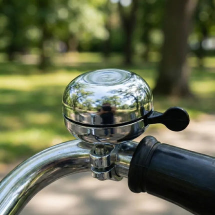 RETRO BICYCLE BELL 80x50MM SILVER XQMAX