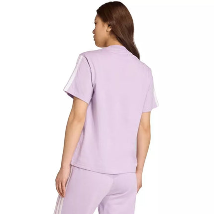 adidas Essentials Medvilniniai 3 Dryžu Moteriški Marškinėliai Šviesiai Violetiniai JV7362