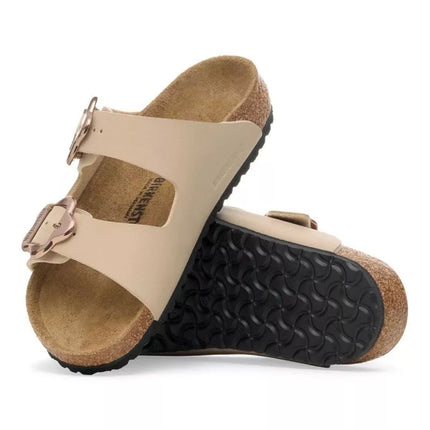 Birkenstock ARIZONA FLOWER BUCKLE VAIKAMS 1030439 SMĖLIO PILIES (standartinis plotis) šlepetės