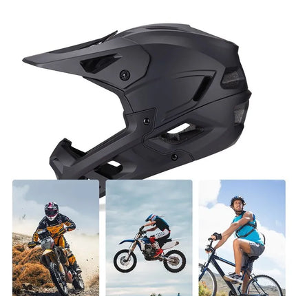 Wozinsky Full Face Bike Helmet with Detachable Visor 57-59 cm - Black