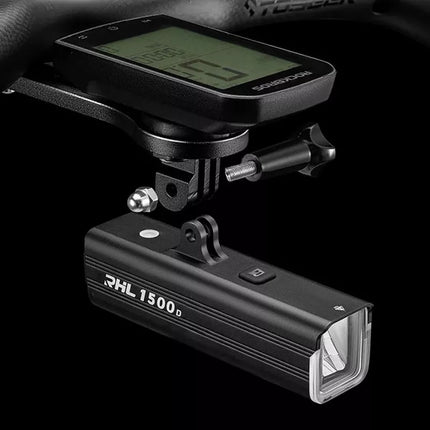 Rockbros RHL1500 Priekinis dviračio žibintas 5000mAh 1500lm IPX6 - Juodas