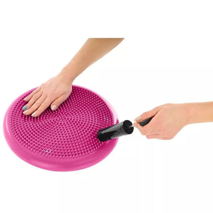 Jutimo-motorinė disko pagalvėlė su pompa 33 cm rožinė ENERO FIT