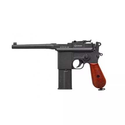 RANGER M712 Broomhandle VISO AUTOMATINIS ATATRAUKIAMOSIOS SISTEMOS orinis pistoletas, 4.5 mm BB, 19 šūvių. KWC