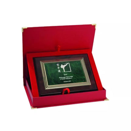 Plastic diploma with engraving on a gold plate + CASE