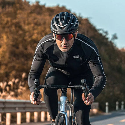 Rockbros Fall/Winter Long Sleeve Cycling Jacket S - Black