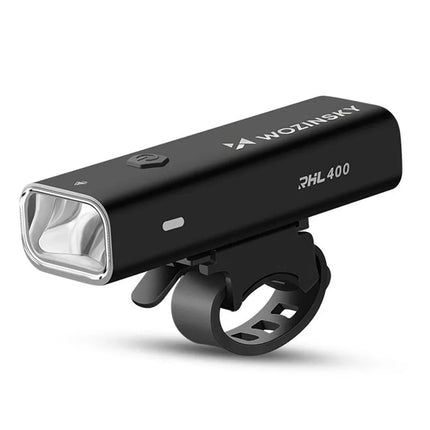 Wozinsky WSBLB2 Priekinis (400 lm) ir Galinis USB-C Dviračio Žibintų Rinkinys - Juodas