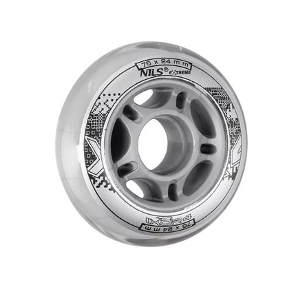 PU 76x24 82A TRANSPARENT WHEELS (4 pcs.) NILS EXTREME