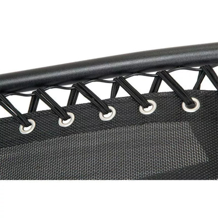 SULANKSTOMAS SODINIS GULTAS SU STOGELIU 173X52/65X110CM JUODA-PILKA