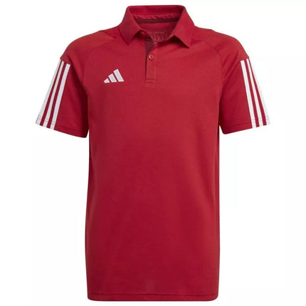 adidas Tiro 23 Competition Cotton Polo marškinėliai vaikams raudoni HI4715