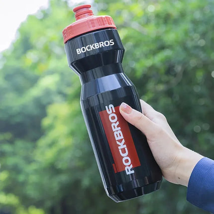Dviračio gertuvė Rockbros 750 ml – skaidri juoda su raudonu snapeliu