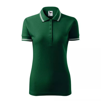 Moteriški urban polo marškiniai (tamsiai žali)