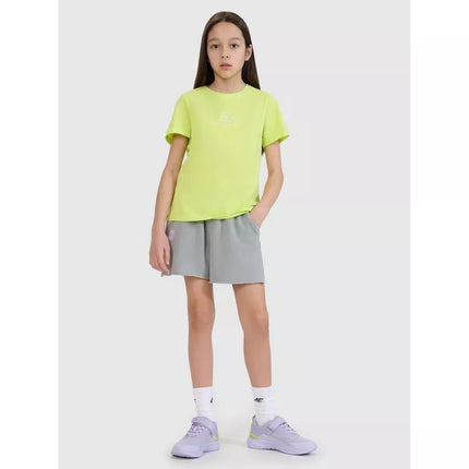 Girls' regular printed T-shirt 4F 4FJWSS25TTSHF1871-45S