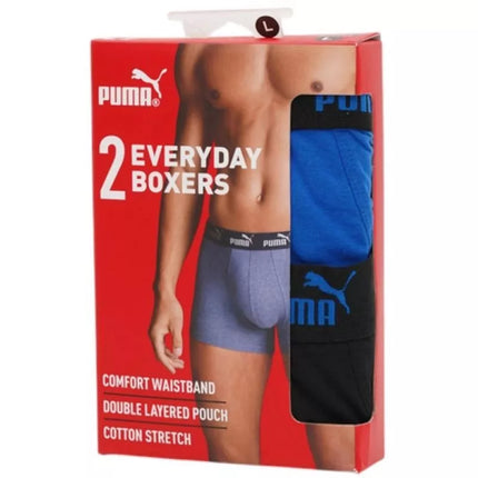 Puma men's boxer briefs 2-Pack blue black comfortable cotton
